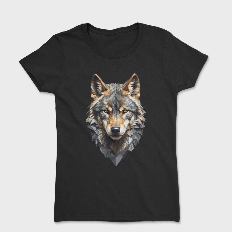 Geometric Wolf Head, Tricou Femei