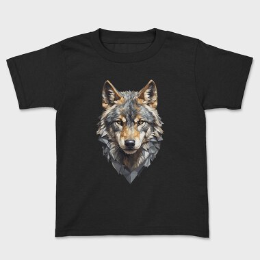 Geometric Wolf Head, Tricou Copii