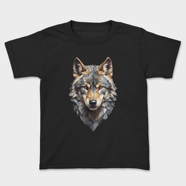 Geometric Wolf Head, Tricou Copii