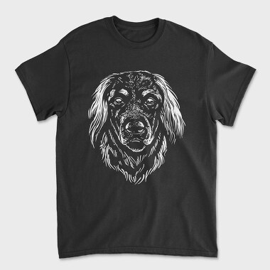 German Dog Breed Hovarwart Head, Tricou Barbati (Unisex)