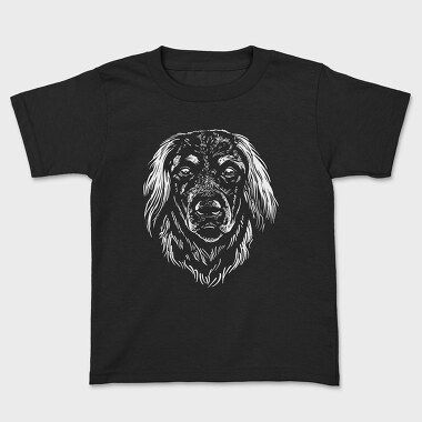 German Dog Breed Hovarwart Head, Tricou Copii