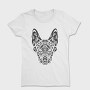 German Shepherd Dog Animal Monochrome Fade, Tricou Femei