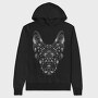 German Shepherd Dog Animal Monochrome Fade, Hanorac Oversize Barbati (Unisex)