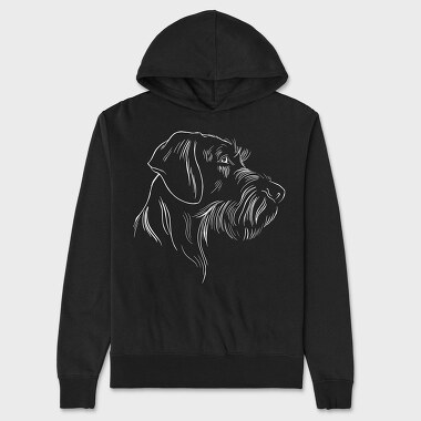 German Wirehaired Pointer, Hanorac Oversize Barbati (Unisex)