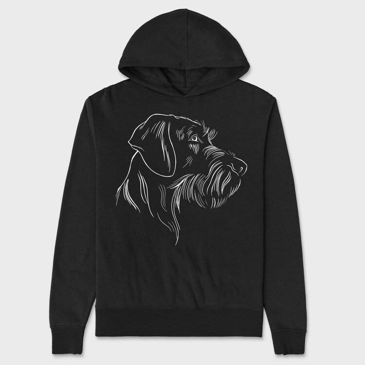 German Wirehaired Pointer, Hanorac Oversize Barbati (Unisex)