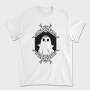 Ghost With Floral Decoration, Tricou Barbati (Unisex)