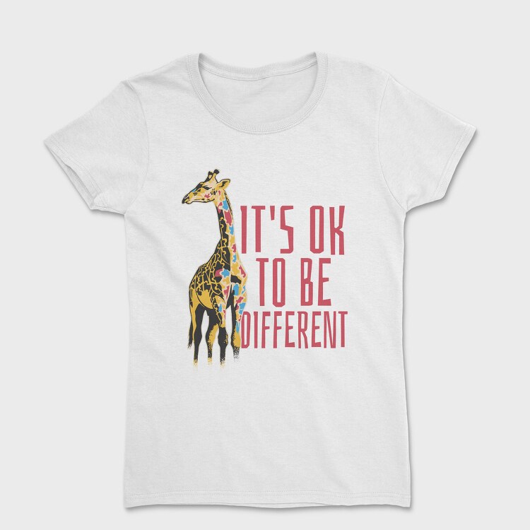Giraffe Colorful Different, Tricou Femei