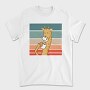 Giraffe Drinking Coffee, Tricou Barbati (Unisex)