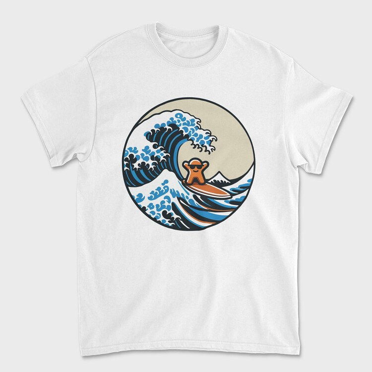 Great Wave With Meeple Surf, Tricou Barbati (Unisex)