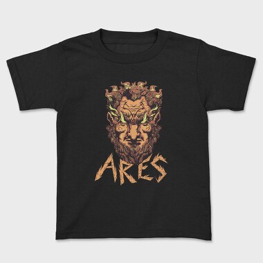 Greek God Ares On Fire Head, Tricou Copii
