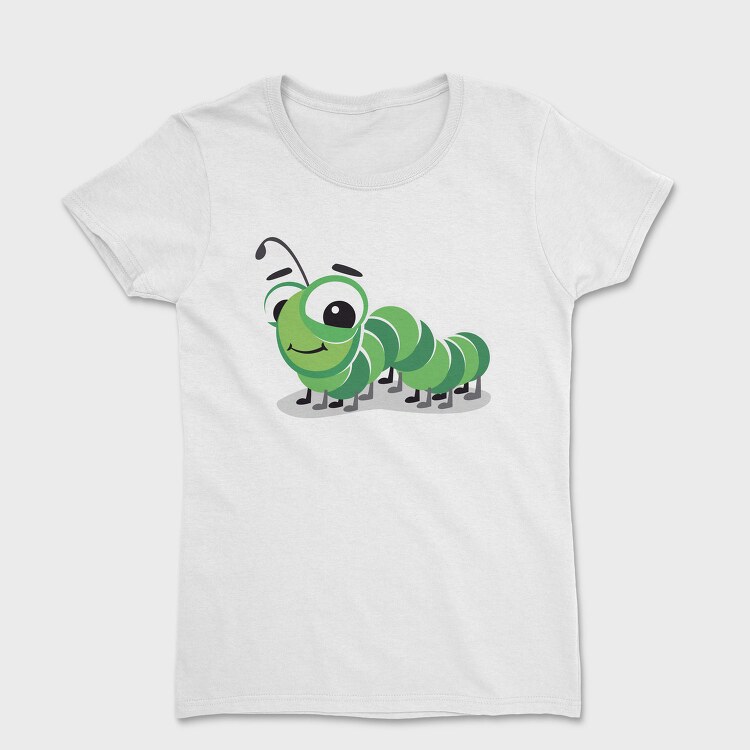 Green Caterpillar Smile, Tricou Femei