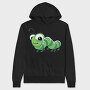 Green Caterpillar Smile, Hanorac Oversize Barbati (Unisex)