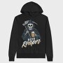 Grim Reaper Drinking Beer Skull, Hanorac Oversize Barbati (Unisex)
