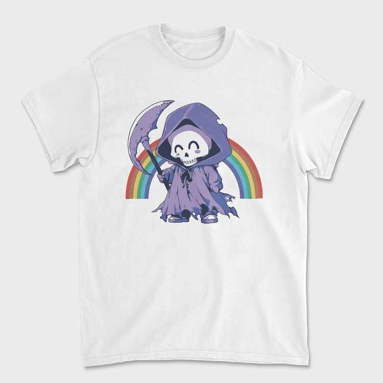 Grim Reaper Rainbow Smile Reaper, Tricou Barbati (Unisex)