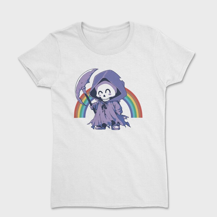 Grim Reaper Rainbow Smile Reaper, Tricou Femei