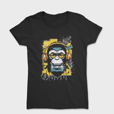Groovy Monkey Dj Music Head, Tricou Femei