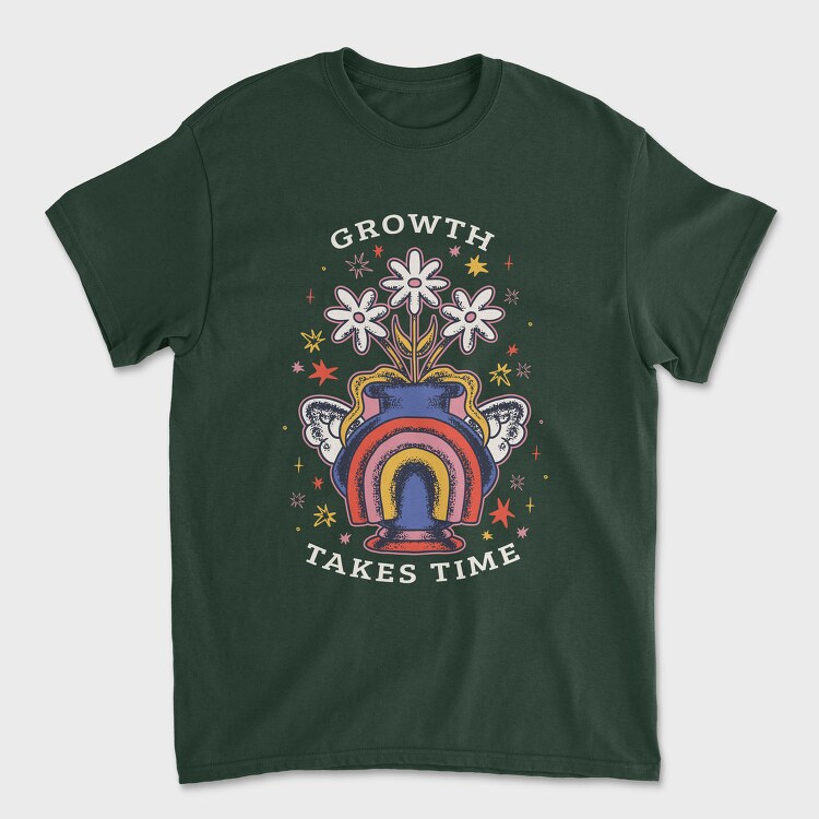 Growth Takes Time Floral Vase 02, Tricou Barbati (Unisex)