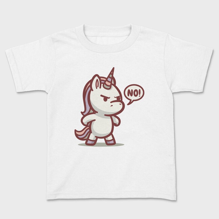 Grumpy Denial Unicorn No, Tricou Copii