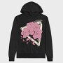 Grunge Triangle Flowers, Hanorac Oversize Barbati (Unisex)