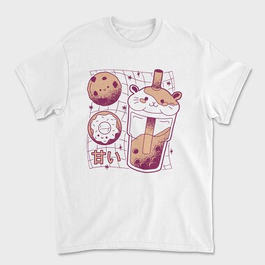 Guinea Pig Boba Tea Love, Tricou Barbati (Unisex)