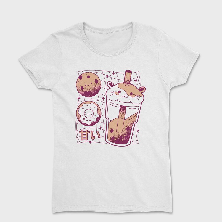 Guinea Pig Boba Tea Love, Tricou Femei