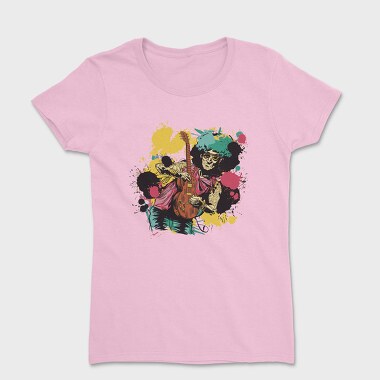 Guitar Player Musician Guitarist Colorfull, Tricou Femei