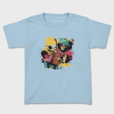 Guitar Player Musician Guitarist Colorfull, Tricou Copii