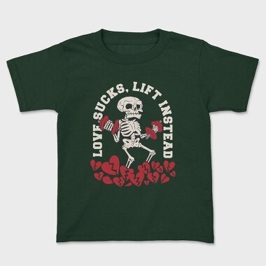 Gym Skeleton Anti Love Skelleton Sucks, Tricou Copii