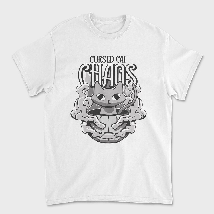 Halloween Cat Chaos Quote, Tricou Barbati (Unisex)