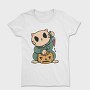 Halloween Cat Lucky, Tricou Femei