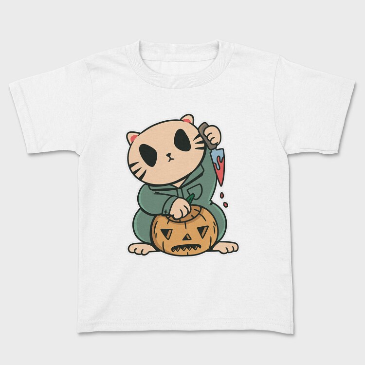 Halloween Cat Lucky, Tricou Copii