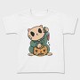Halloween Cat Lucky, Tricou Copii