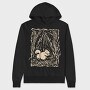 Squirrel Animal In Forest Lino Art, Hanorac Oversize Barbati (Unisex)