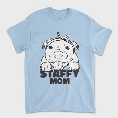 Staffordshire Bull Terrier Cute Staffy Mom, Tricou Barbati (Unisex)