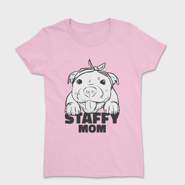 Staffordshire Bull Terrier Cute Staffy Mom, Tricou Femei