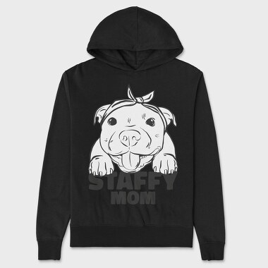 Staffordshire Bull Terrier Cute Staffy Mom, Hanorac Oversize Barbati (Unisex)