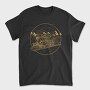 Steam Train Hand Drawn Locomotiv, Tricou Barbati (Unisex)
