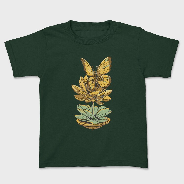Steampunk Inspired Butterfly Lotus, Tricou Copii