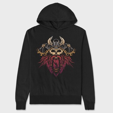 Steampunk Viking Skull, Hanorac Oversize Barbati (Unisex)
