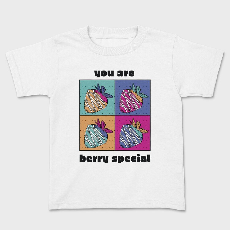 Strawberry Pop Art Berry Special Quote, Tricou Copii