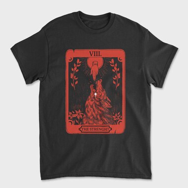 Strength Tarot Wolf Card Muakata, Tricou Barbati (Unisex)