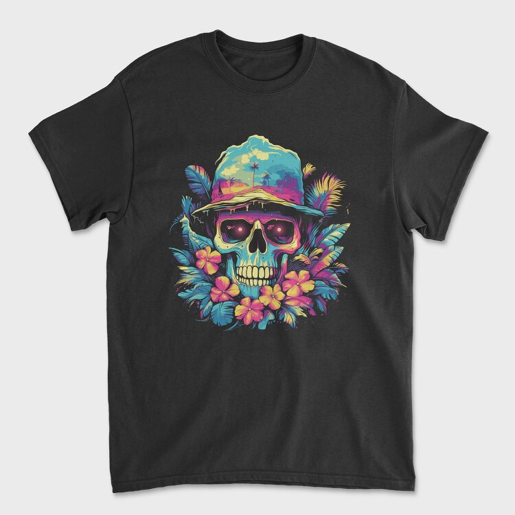 Summer Skull Halloween, Tricou Barbati (Unisex)