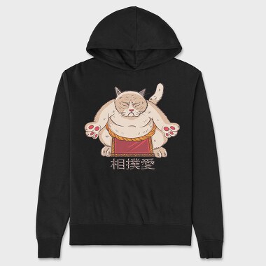 Sumo Cat, Hanorac Oversize Barbati (Unisex)