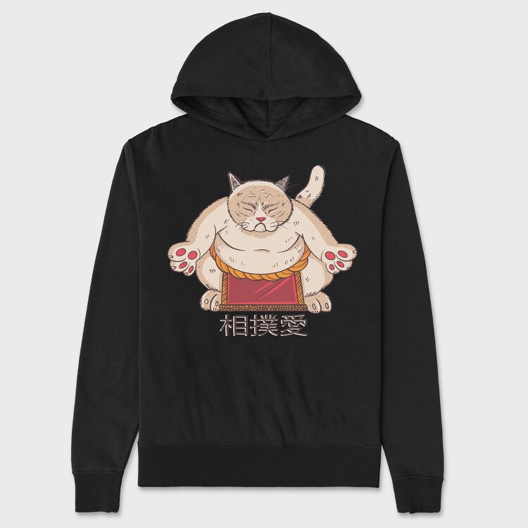 Sumo Cat, Hanorac Oversize Barbati (Unisex)