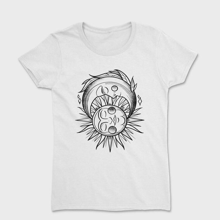 Sun And Moon Sleeping, Tricou Femei