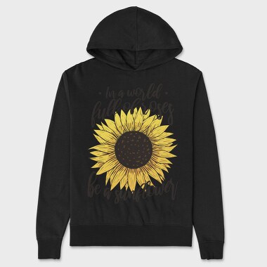 Sunflower Rose Quote, Hanorac Oversize Barbati (Unisex)