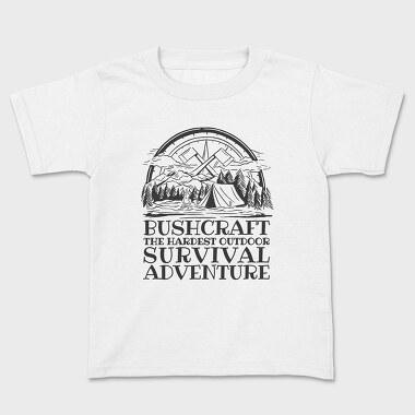 Survival Adventure Camping Bushcraft, Tricou Copii