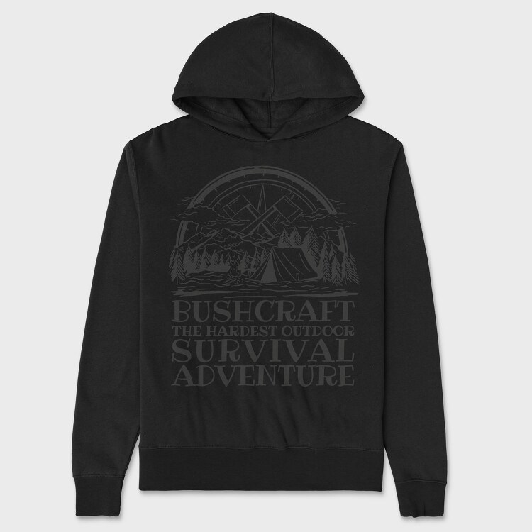 Survival Adventure Camping Bushcraft, Hanorac Oversize Barbati (Unisex)