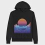 Synthwave Sunset, Hanorac Oversize Barbati (Unisex)