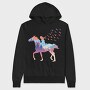 Girl And Horse Forest Winter Landscape, Hanorac Oversize Barbati (Unisex)